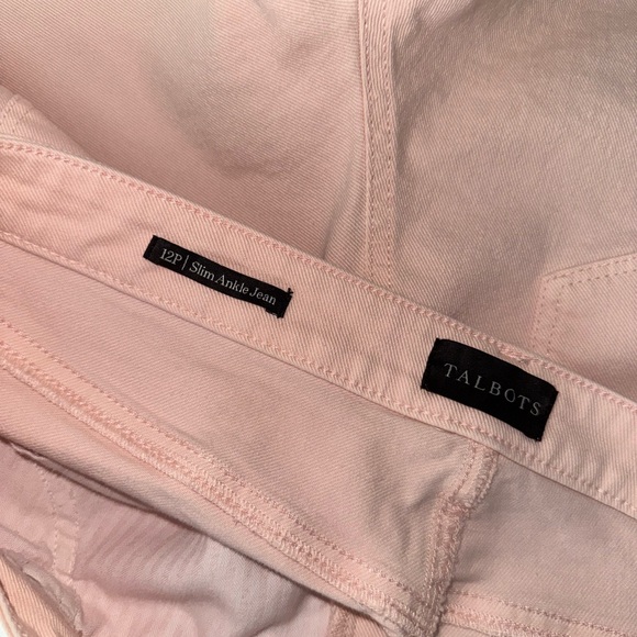 Talbots Slim Ankle Jeans Women’s Size 12 Petite Pink Ballet - Picture 5 of 6